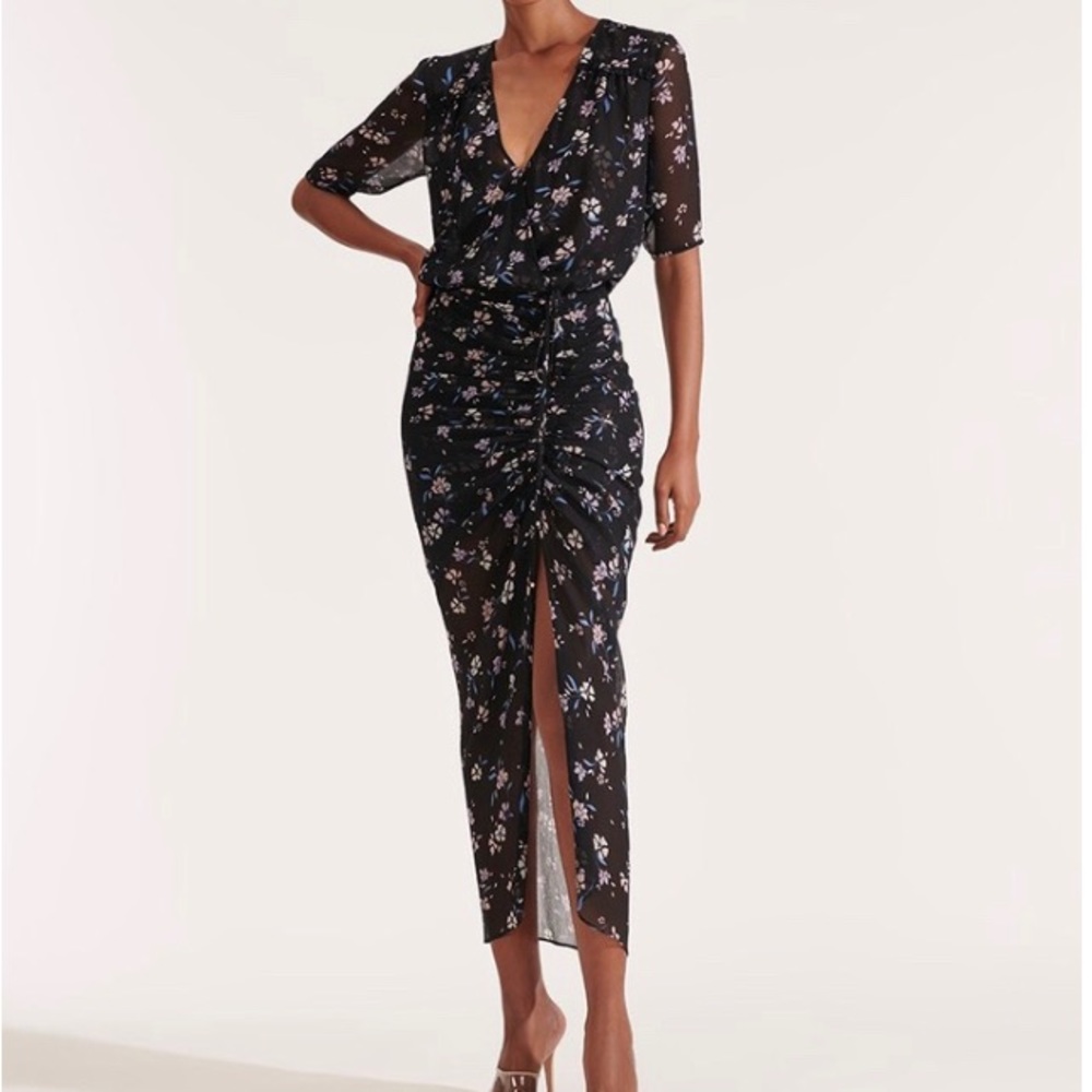 Veronica Beard S/S Ruched Midi Dress